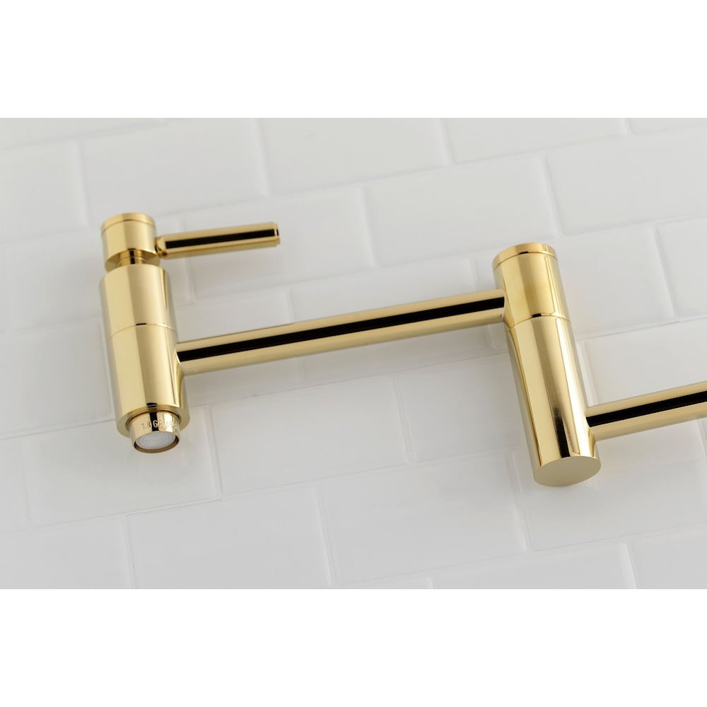 Wall-Mounted Potfiller in Polished Brass