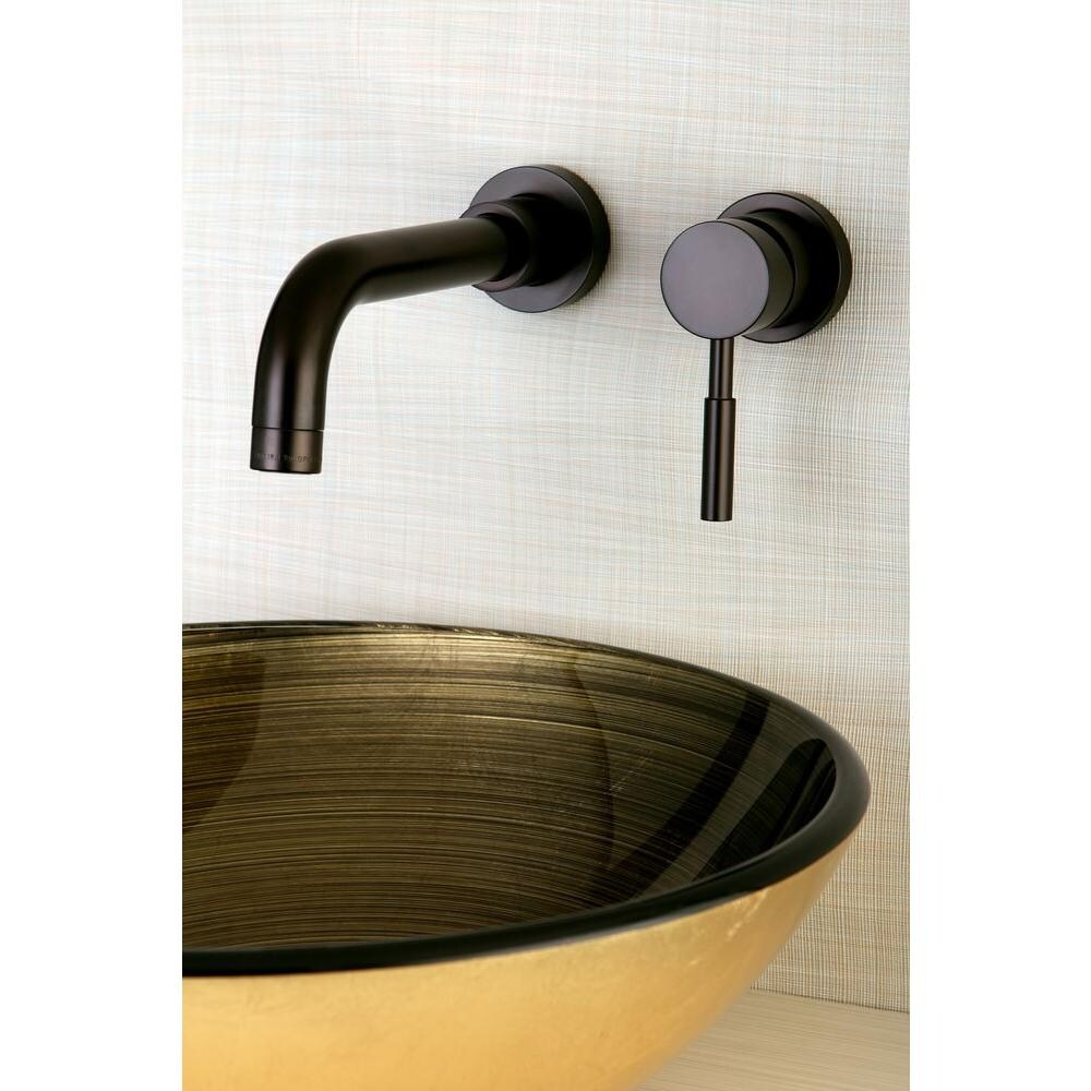 Single-Handle Vessel Wall Mount Bathroom Faucet in Oil Rubbed Bronze