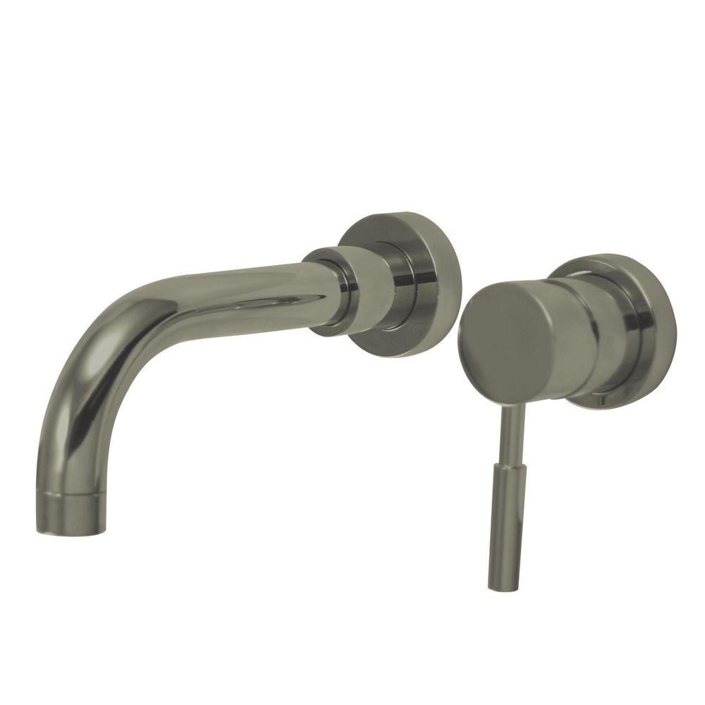 Single-Handle Wall Mount Bathroom Faucet in Satin Nickel