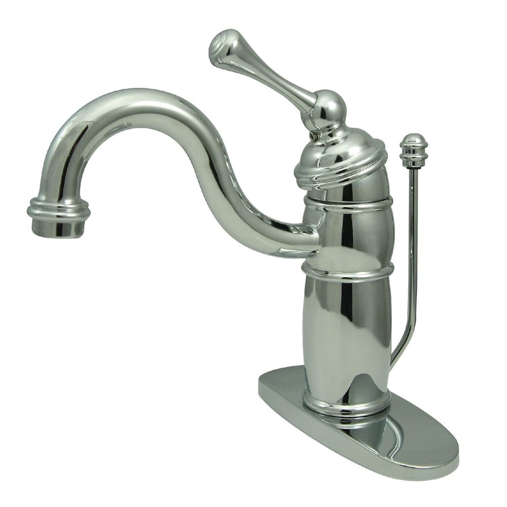 Robinet de salle de bain monotrou à poignée unique de style victorien en chrome