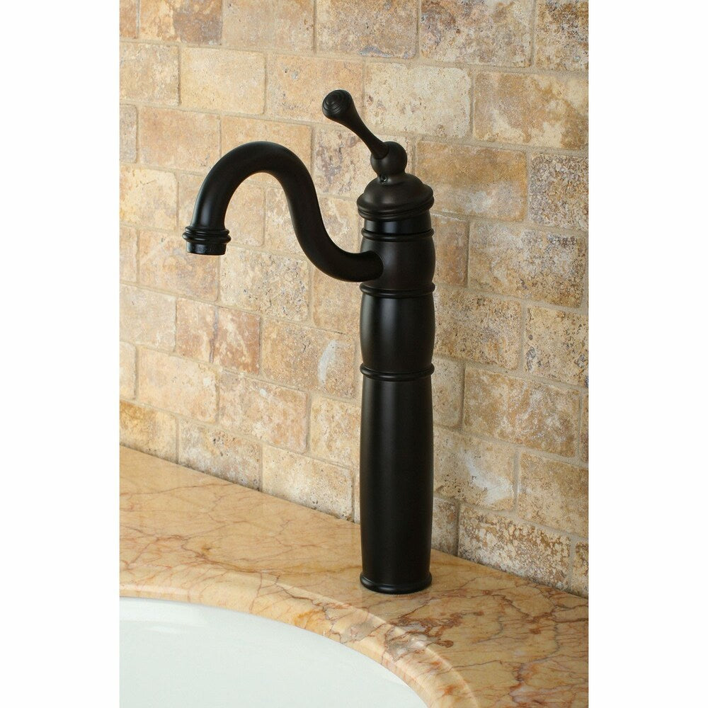 Victorian Single Hole Single-Handle High-Arc Vessel Bathroom Faucet in Oil Rubbed Bronze