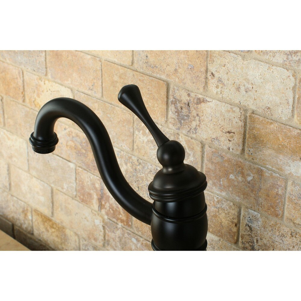 Victorian Single Hole Single-Handle High-Arc Vessel Bathroom Faucet in Oil Rubbed Bronze