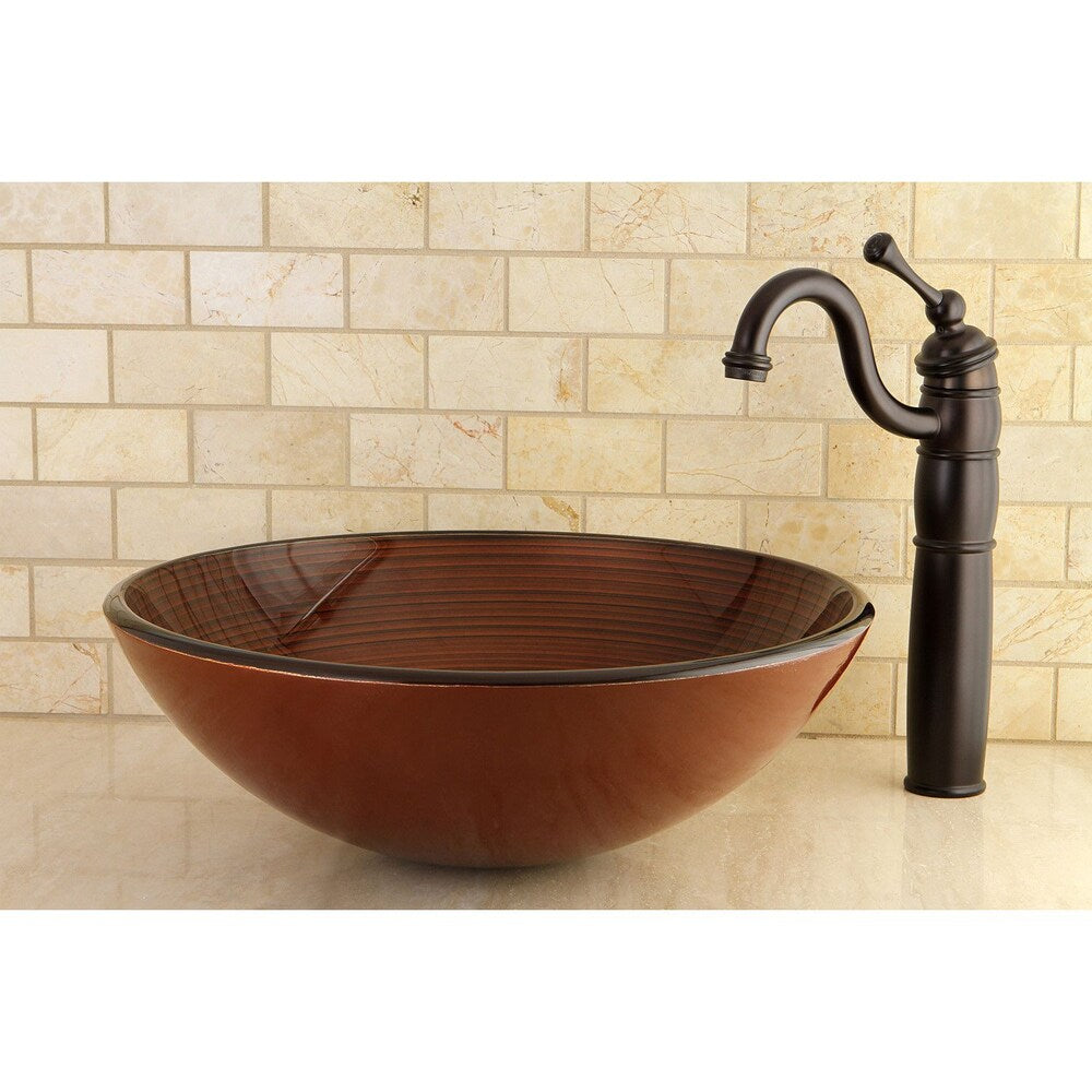 Victorian Single Hole Single-Handle High-Arc Vessel Bathroom Faucet in Oil Rubbed Bronze