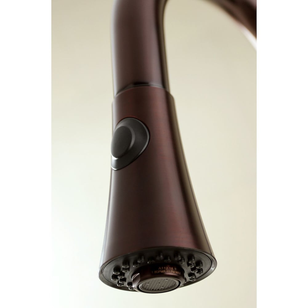 Modern Single-Handle Pull-Down Sprayer Kitchen Faucet in Oil Rubbed Bronze