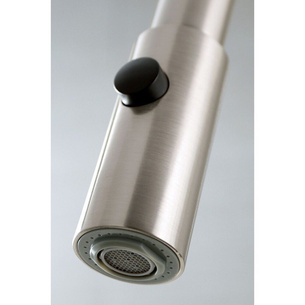 Single-Handle Pull-Down Sprayer Kitchen Faucet in Satin Nickel