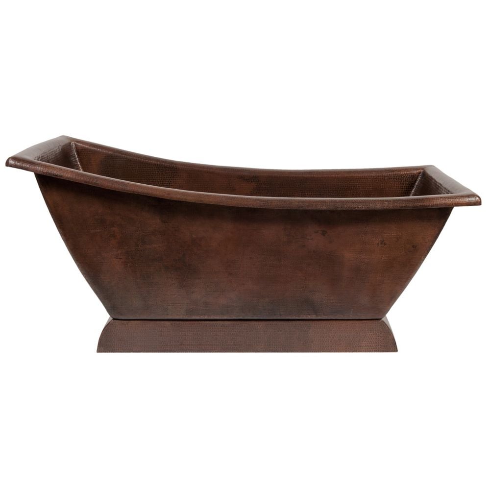 67 in. Copper Canoa Single Slipper Bathtub in Oil Rubbed Bronze