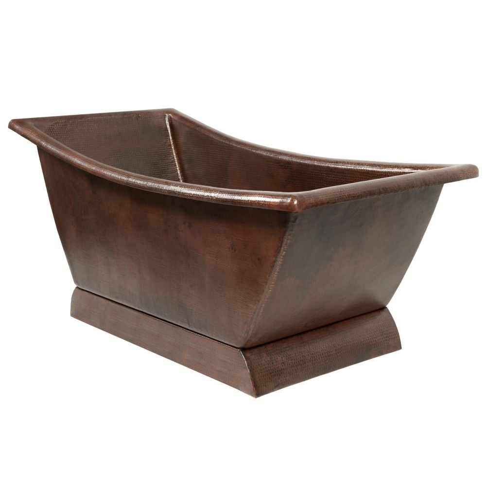 67 in. Copper Canoa Single Slipper Bathtub in Oil Rubbed Bronze