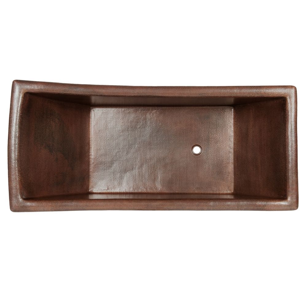 67 in. Copper Canoa Single Slipper Bathtub in Oil Rubbed Bronze