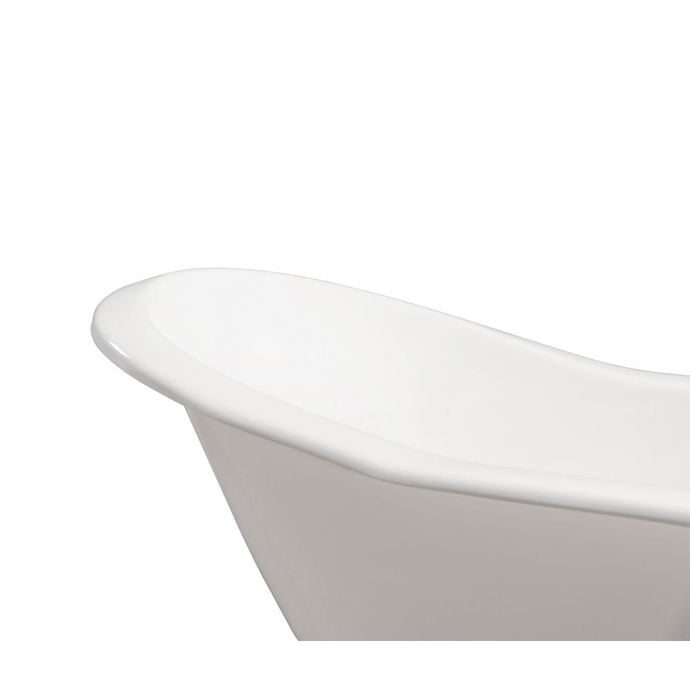 72" Cast Iron R5180GLD Soaking freestanding Tub and Tray with External Drain