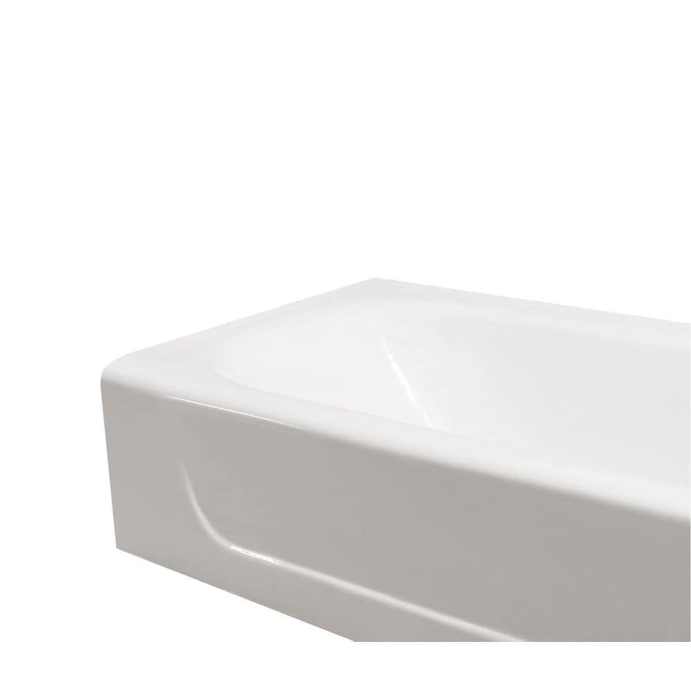 Streamline 60 inch Cast Iron R5480GLD Soaking Alcove Tub and Tray with Drain