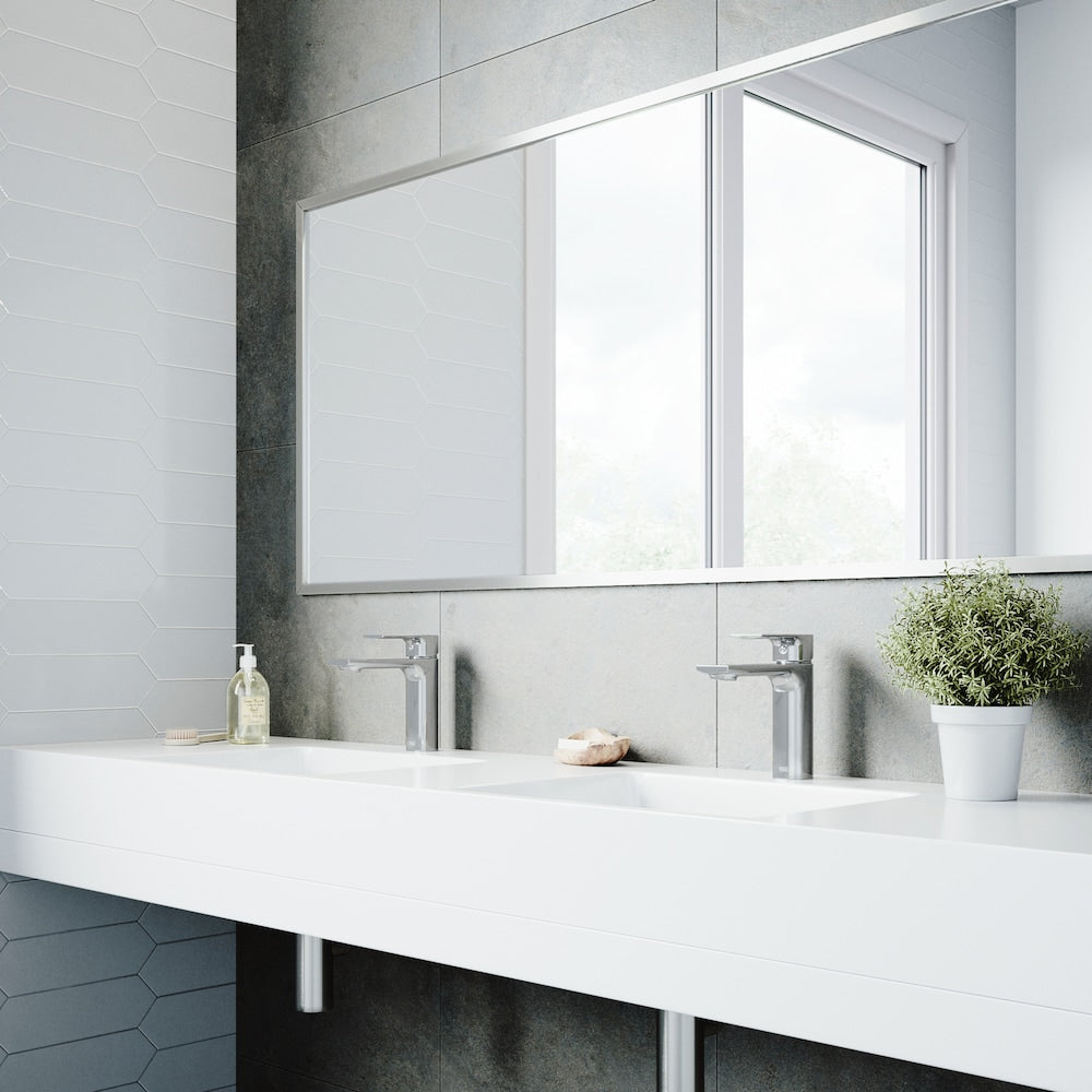 Robinet de salle de bain monotrou à poignée unique Davidson en chrome