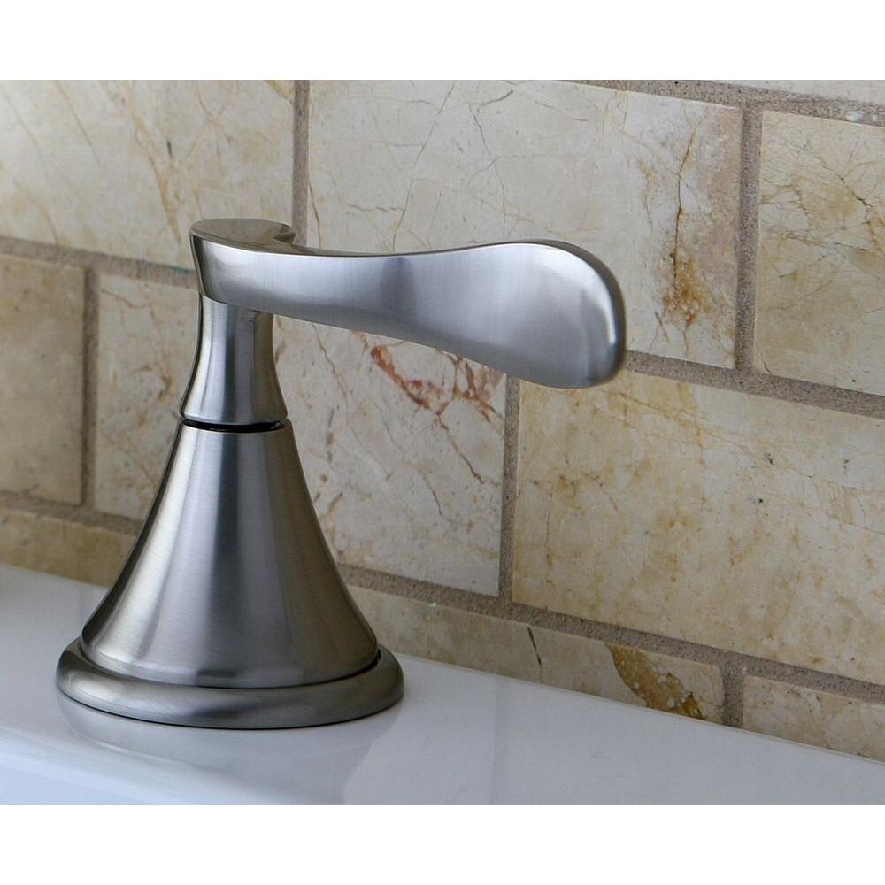 Modern 8 in. Widespread 2-Handle High-Arc Bathroom Faucet in Satin Nickel