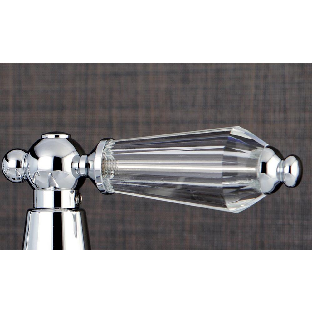 Celebrity Crystal 8 in. Widespread 2-Handle Mid-Arc Bathroom Faucet in Chrome