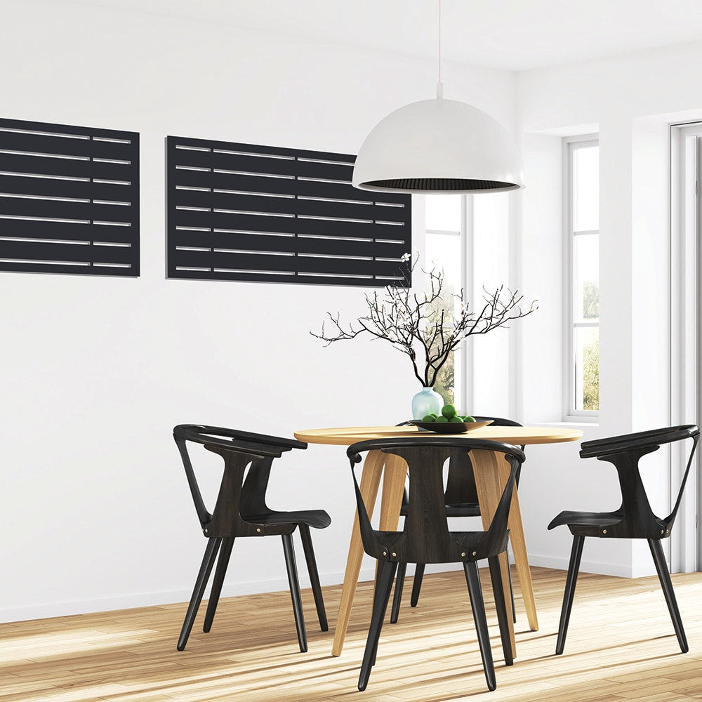 2 ft. X 4 ft. BOARDWALK Design Polypropylen Decorative Panel in Black