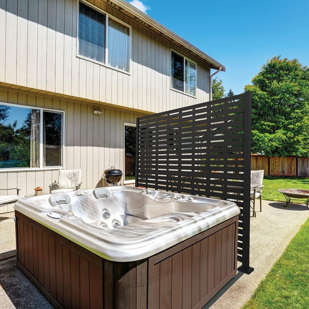 74" x 71" Almuminum Line Frame Extension Kit for 34" x 68" Panels Black