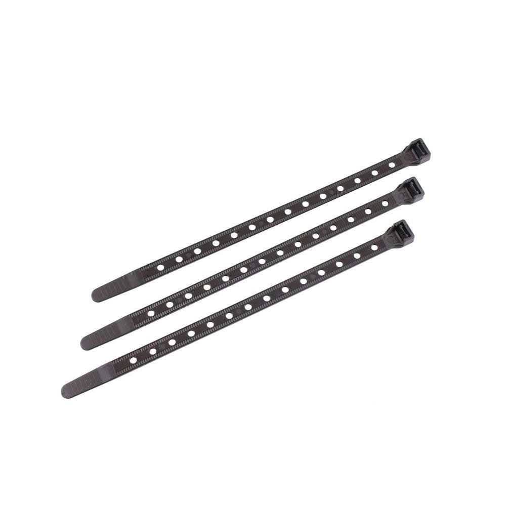 Serre-câble universel de 14 po avec résistance de 50 lb, noir (paquet de 100)