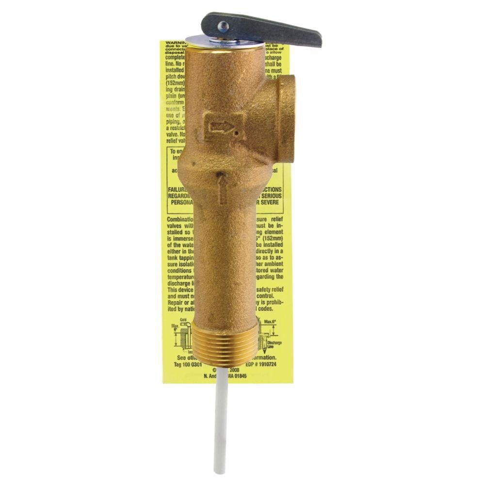 Soupape de sécurité de surpression et de température d'entrée/sortie de 3/4 pouces de diamètre pour chauffe-eau