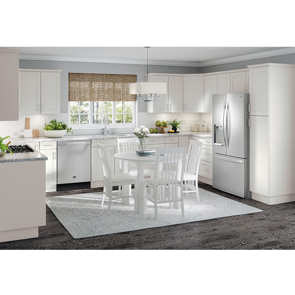 Edson 2.75-inch W x 96-inch H x 0.5-inch D Crown Moulding for Shaker Style Assembled Kitchen Cabinet in Solid White (SCRM96P)