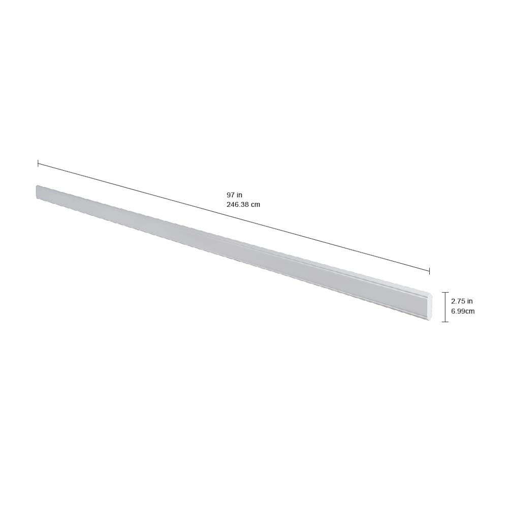 Edson 2.75-inch W x 96-inch H x 0.5-inch D Crown Moulding for Shaker Style Assembled Kitchen Cabinet in Solid White (SCRM96P)