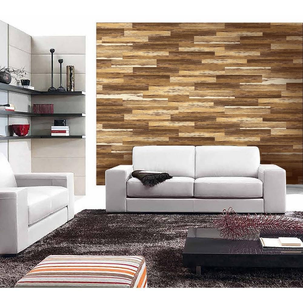 COLORS Floor-Wall Old Brown Wood Aged 6-inch x 36-inch Painted Style Luxury Vinyl Plank (30 sq. ft./ case)