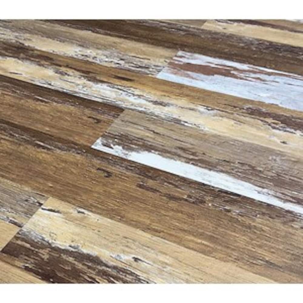 COLORS Floor-Wall Old Brown Wood Aged 6-inch x 36-inch Painted Style Luxury Vinyl Plank (30 sq. ft./ case)
