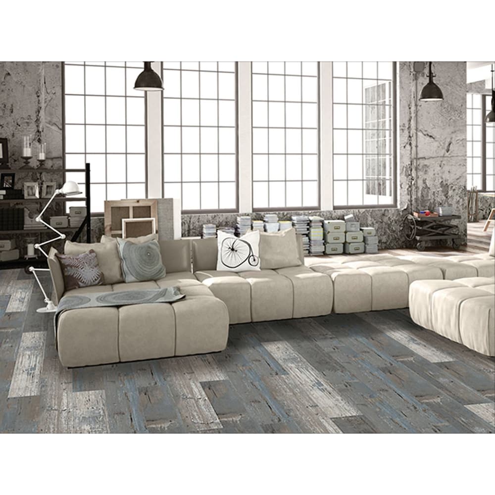 COLORS Floor and Wall Rumba Aged 6-inch x 36-inch Painted Style Luxury Vinyl Plank (30 sq.ft. / Case)
