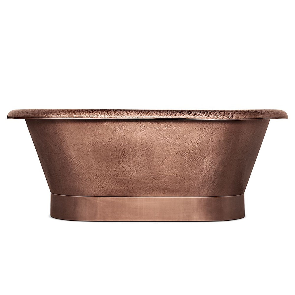 Thales 60 in. Copper Freestanding Bathtub with Overflow in Antique Copper