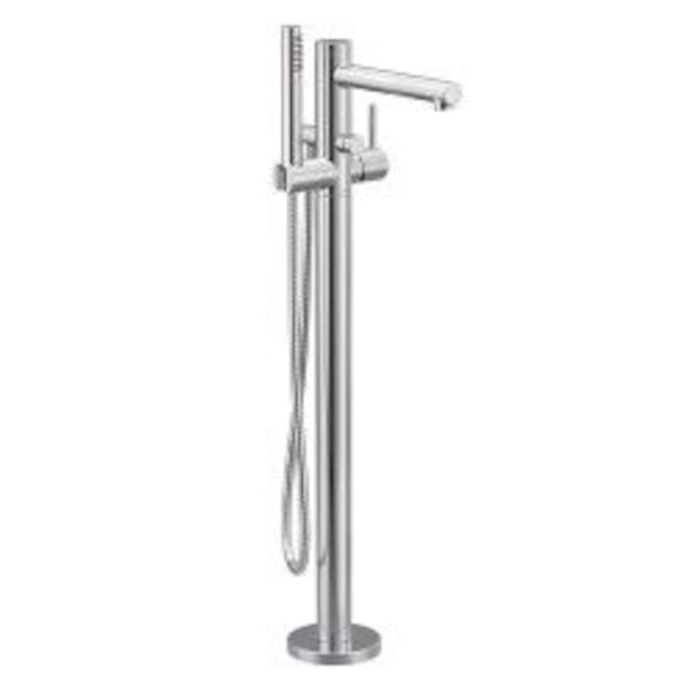 Align 1-Handle Floor Mount/Freestanding Tub Faucet/Filler with Hand Shower in Chrome