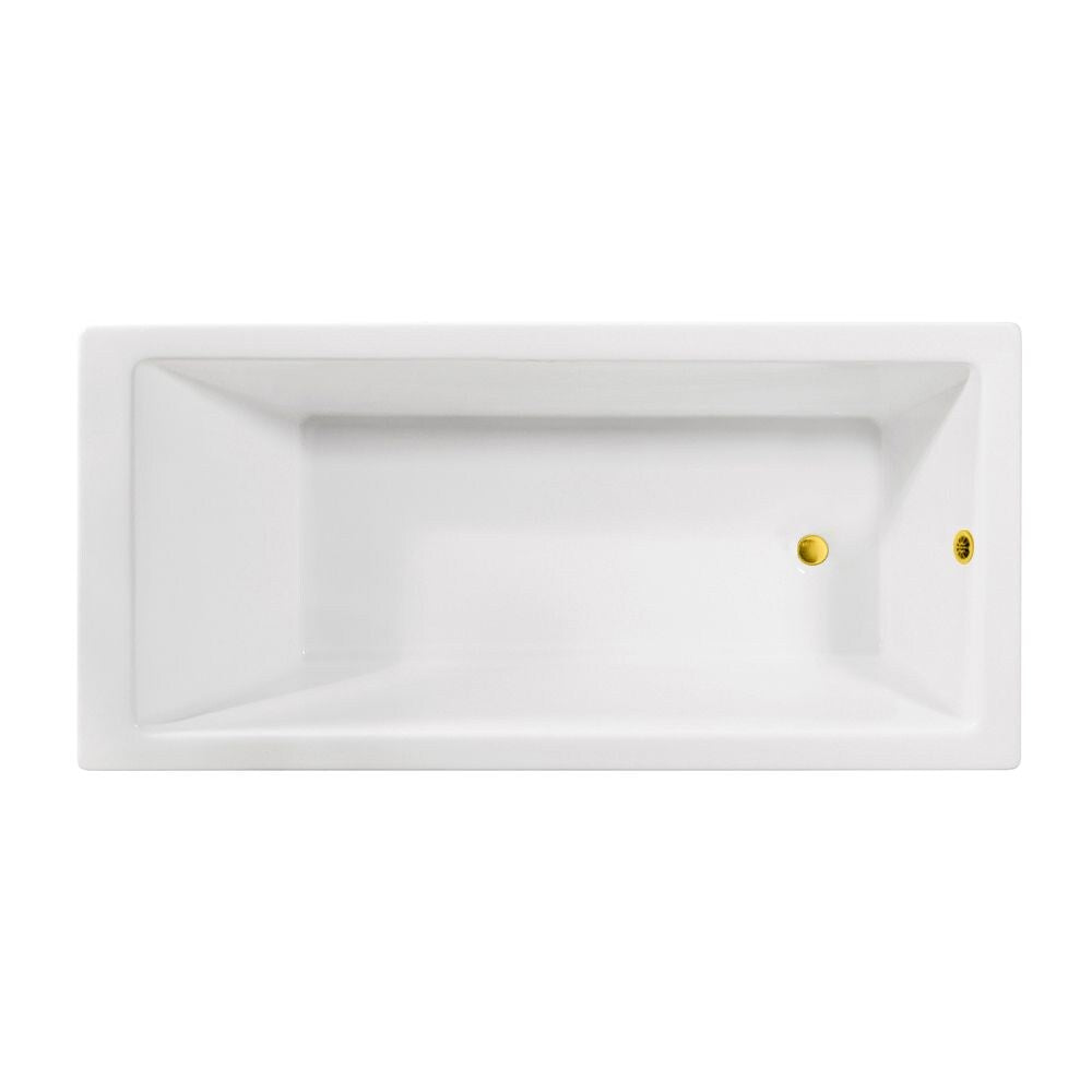 67 inch Streamline Cast Iron R5520GLD Drop In Bathtub With External Drain