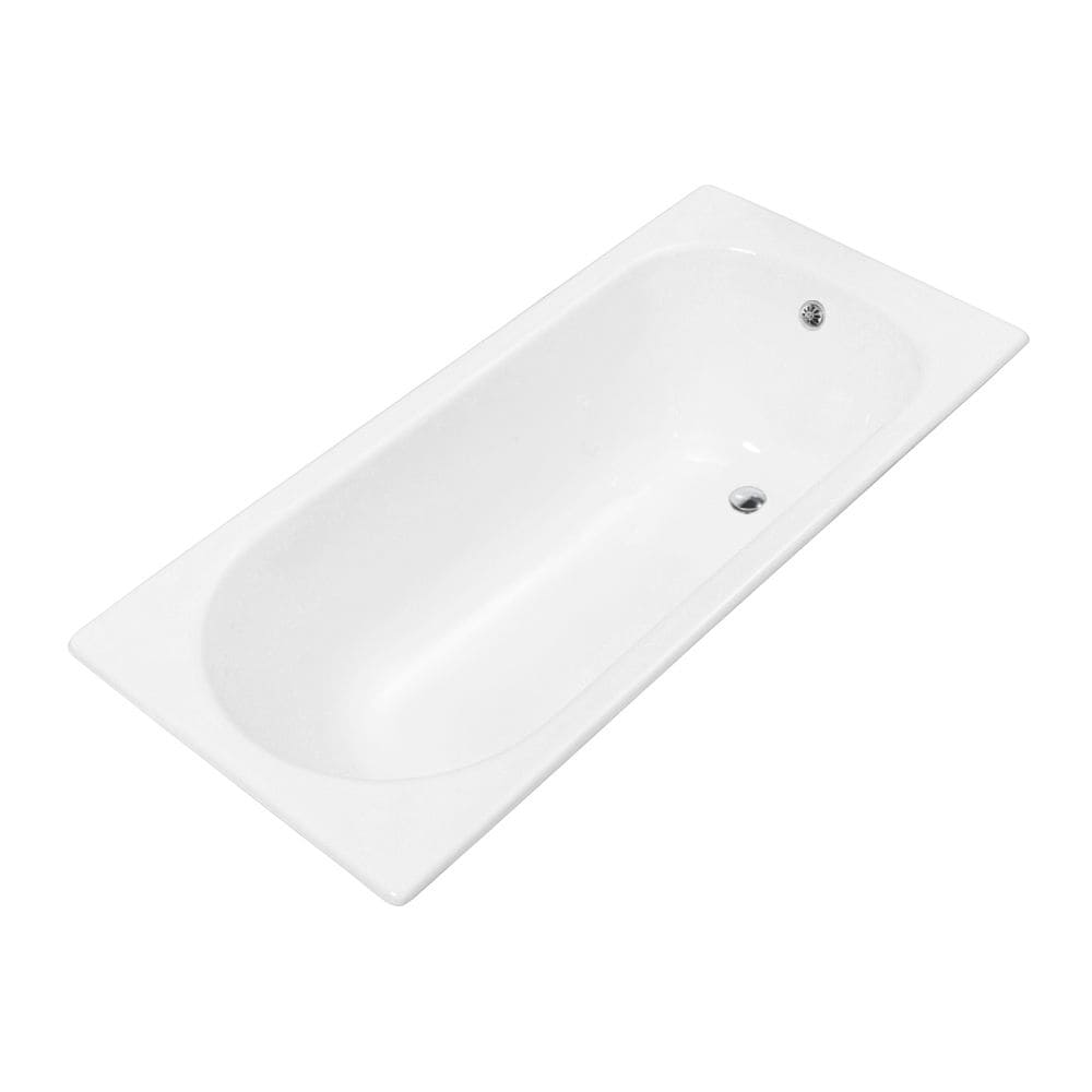 Baignoire encastrable en fonte Streamline R5560CH de 59 pouces avec drain externe