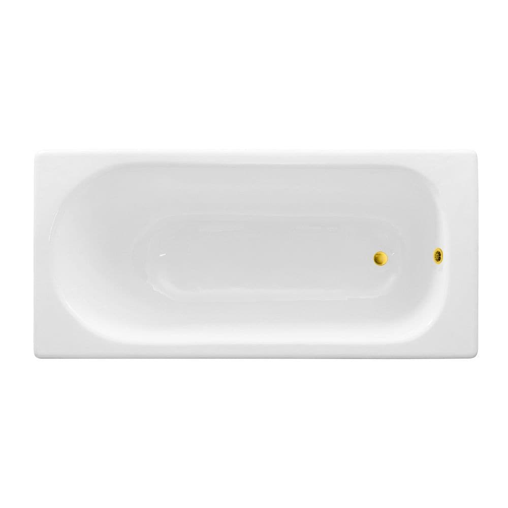 67 inch Streamline Cast Iron R5562GLD Drop In Bathtub With External Drain
