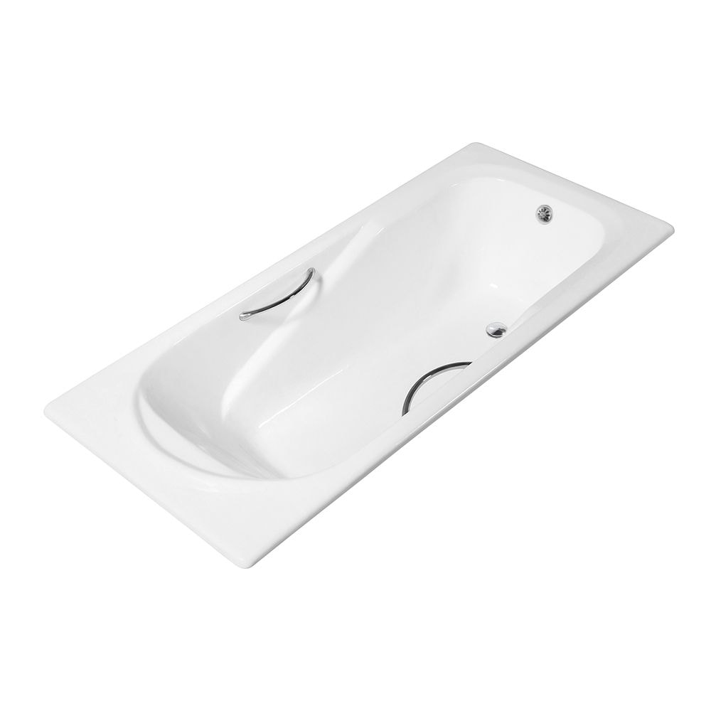 59 inch Streamline Cast Iron R5600CH Drop In Bathtub With External Drain
