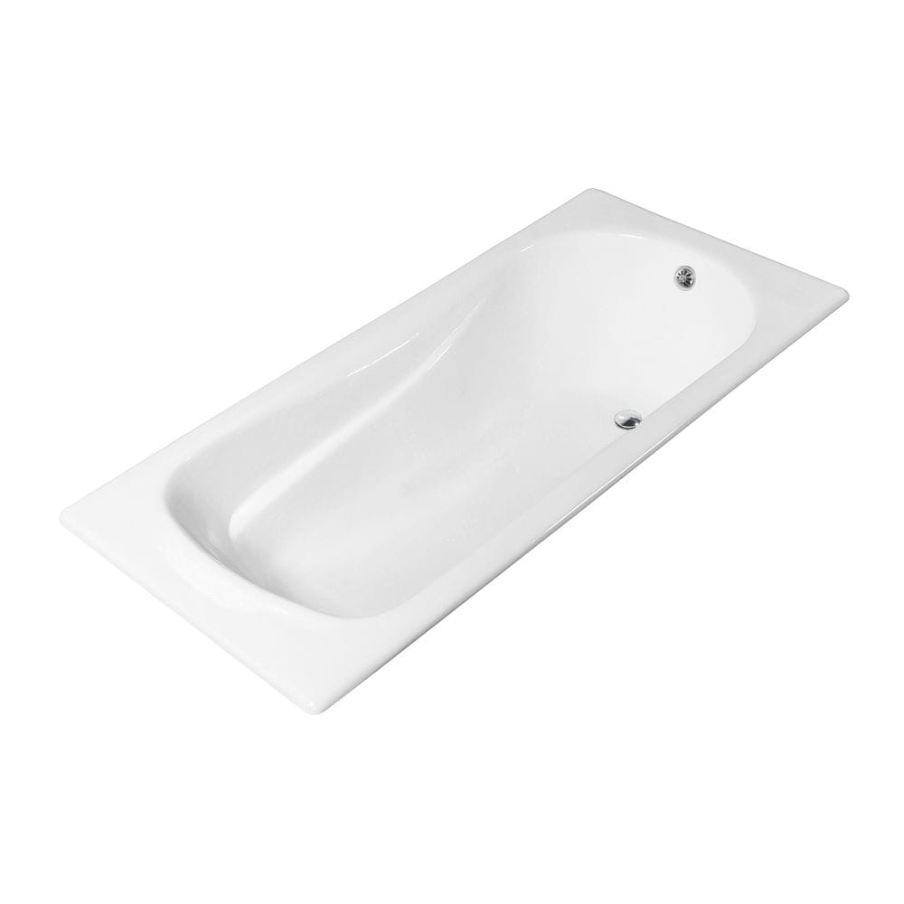 59 inch Streamline Cast Iron R5620CH Drop In Bathtub With External Drain