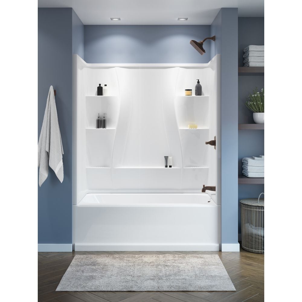 Classic 400 60 in. Right Drain Rectangular Alcove Bathtub in High Gloss White