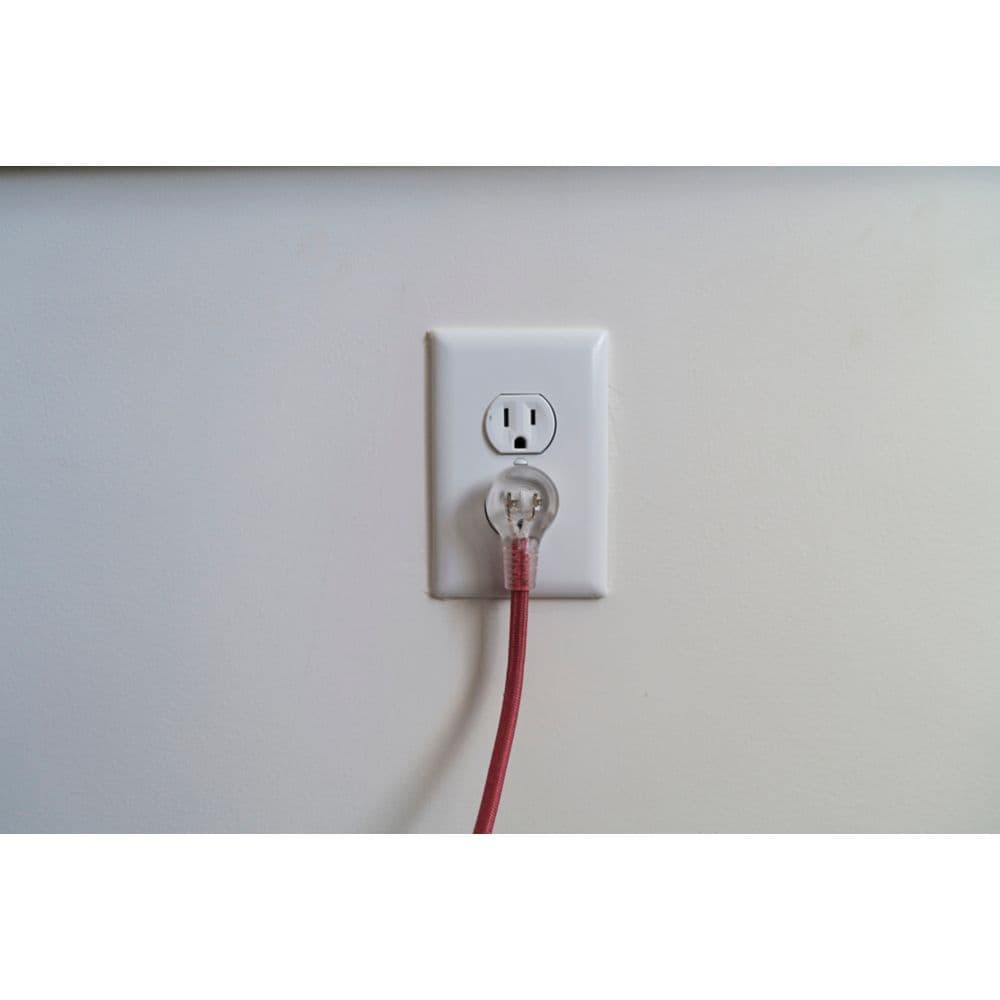 Rallonge électrique d'intérieur de 8 pi 16/2 13 ampères avec extrémité éclairée en rouge