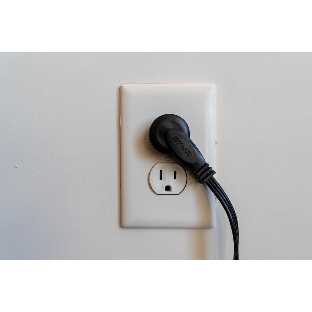 Rallonge intérieure de 8 pi 16/3 13 A avec fiche fine en noir