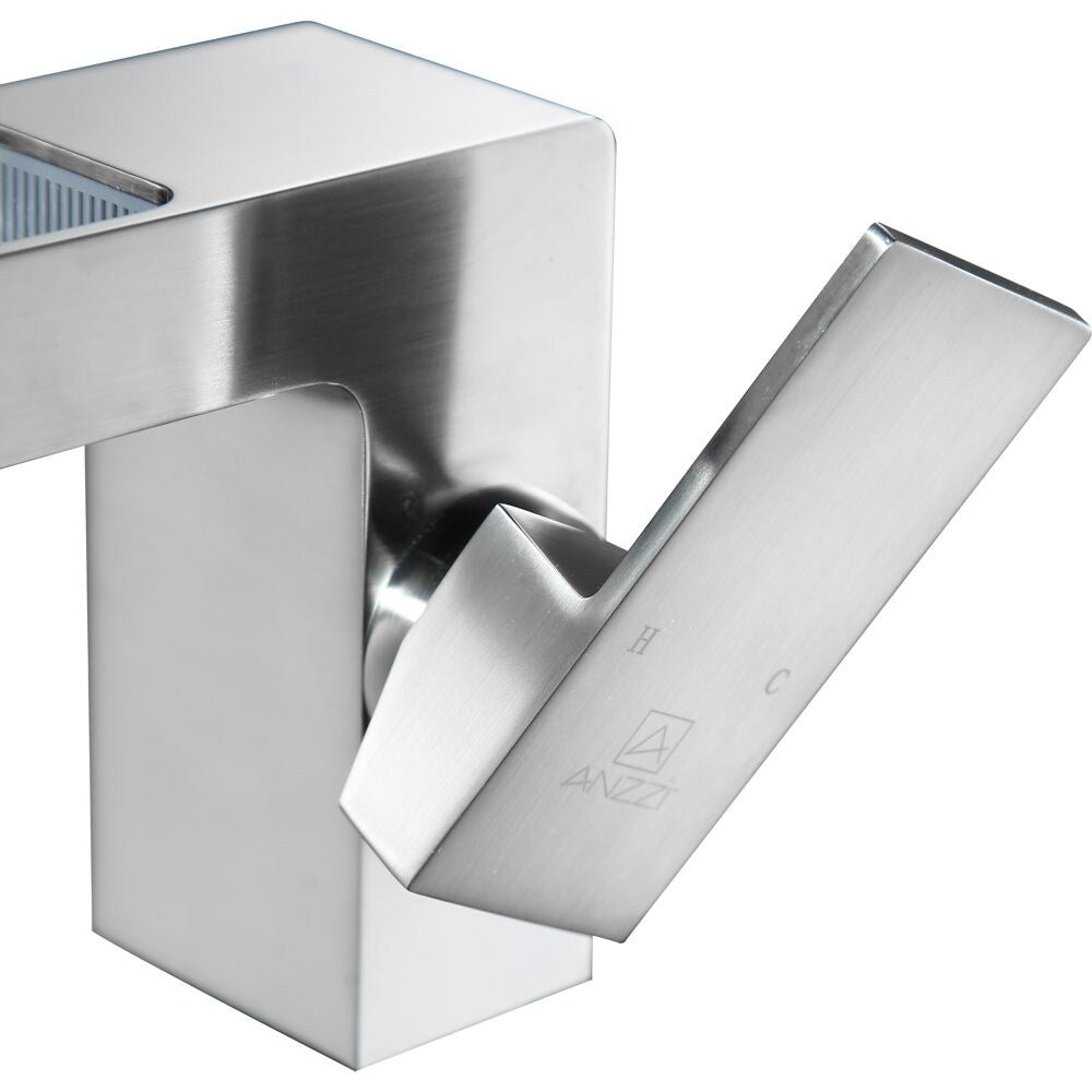 Zhona Series Single Hole Single-Handle Low-Arc Bathroom Faucet in Brushed Nickel