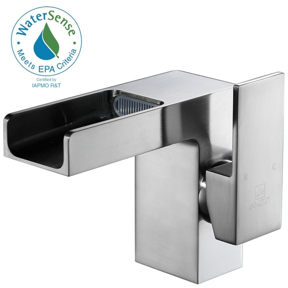 Zhona Series Single Hole Single-Handle Low-Arc Bathroom Faucet in Brushed Nickel