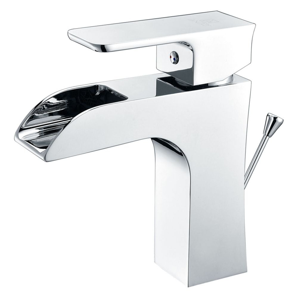 Forza Series Single Hole Single-Handle Low-Arc Bathroom Faucet in Polished Chrome