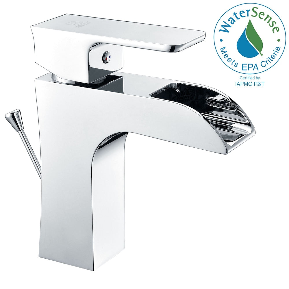 Forza Series Single Hole Single-Handle Low-Arc Bathroom Faucet in Polished Chrome