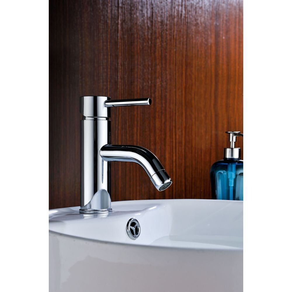 Bravo Series Single Hole Single-Handle Low-Arc Bathroom Faucet in Polished Chrome