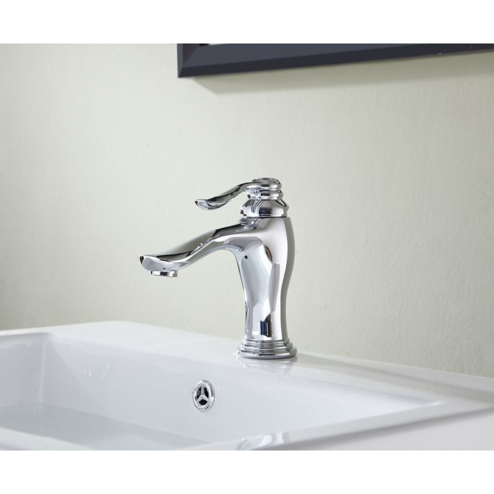 Anfore Single Hole Single Handle Bathroom Faucet in Polished Chrome