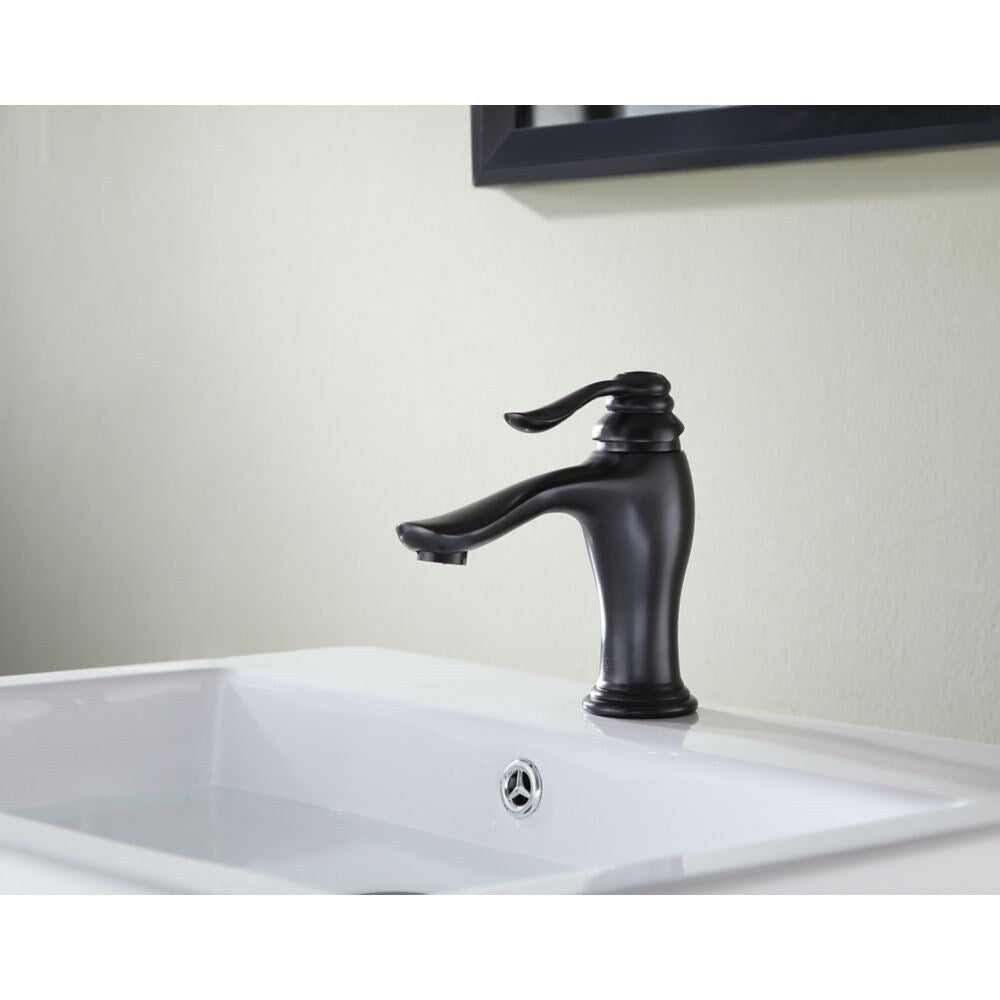 Anfore Single Hole Single Handle Bathroom Faucet in Oil Rubbed Bronze
