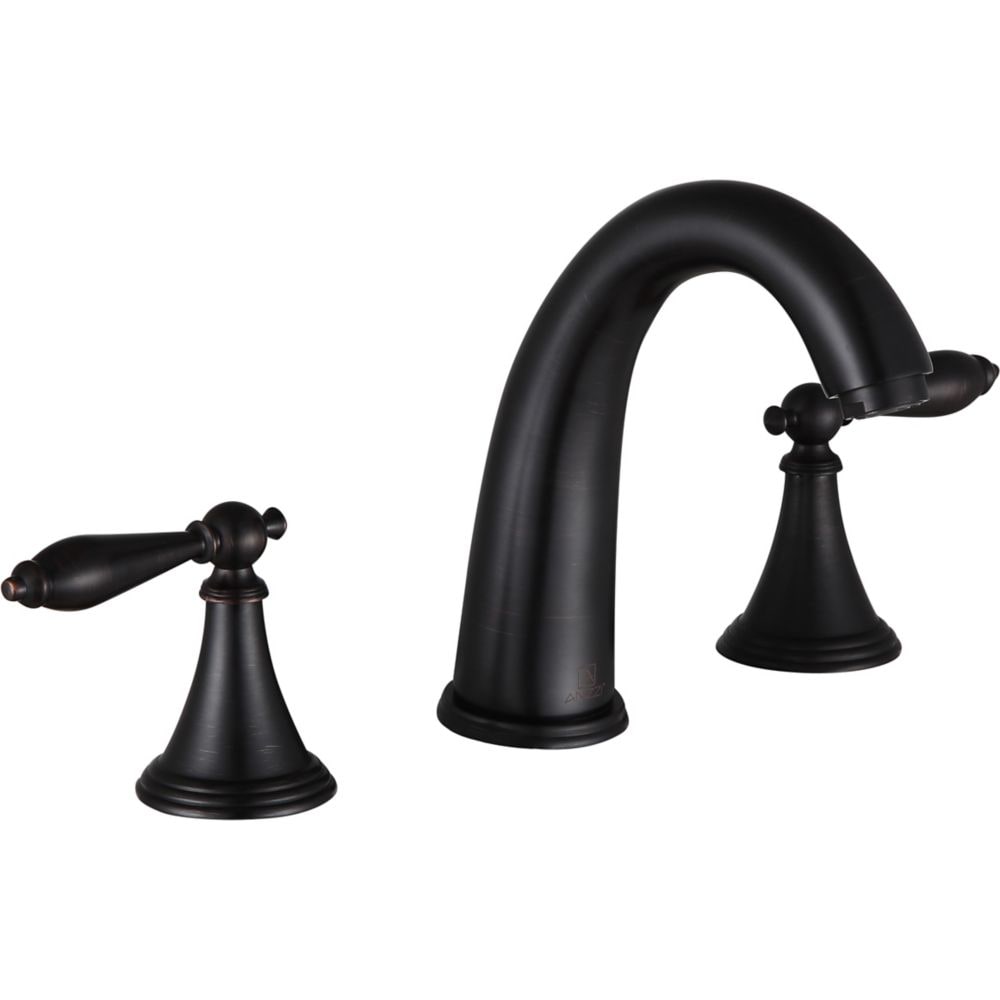 Robinet de salle de bain Queen de 8 pouces à 2 poignées en bronze huilé