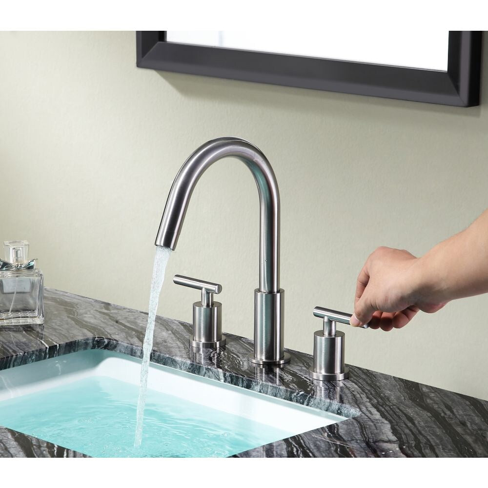 Roman 8-inch Widespread 2-Handle Bathroom Faucet in Brushed Nickel