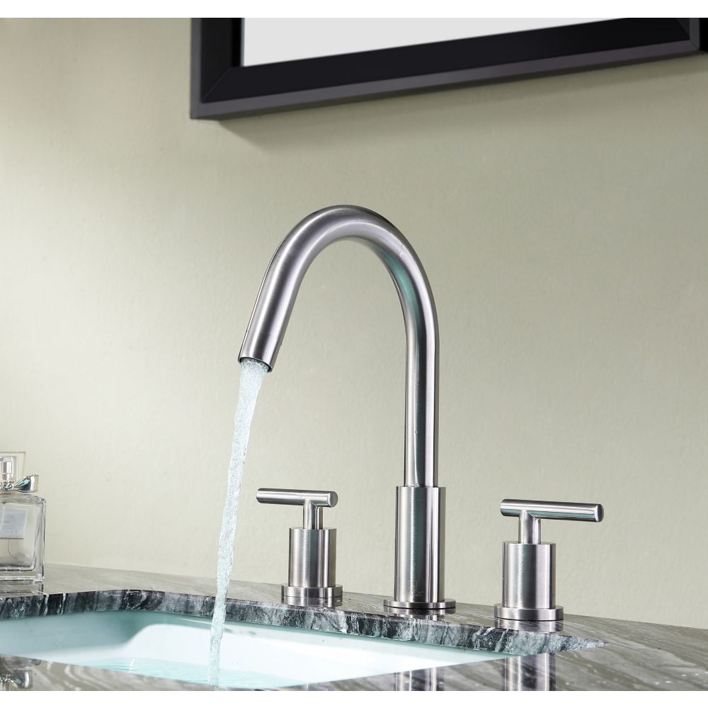 Roman 8-inch Widespread 2-Handle Bathroom Faucet in Brushed Nickel