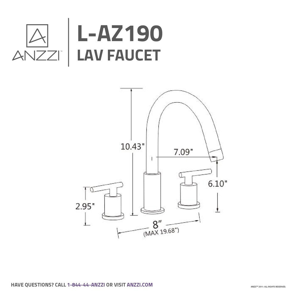 Roman 8-inch Widespread 2-Handle Bathroom Faucet in Brushed Nickel