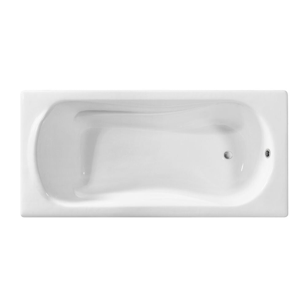 67 inch Streamline Cast Iron R5621CH Drop In Bathtub With External Drain