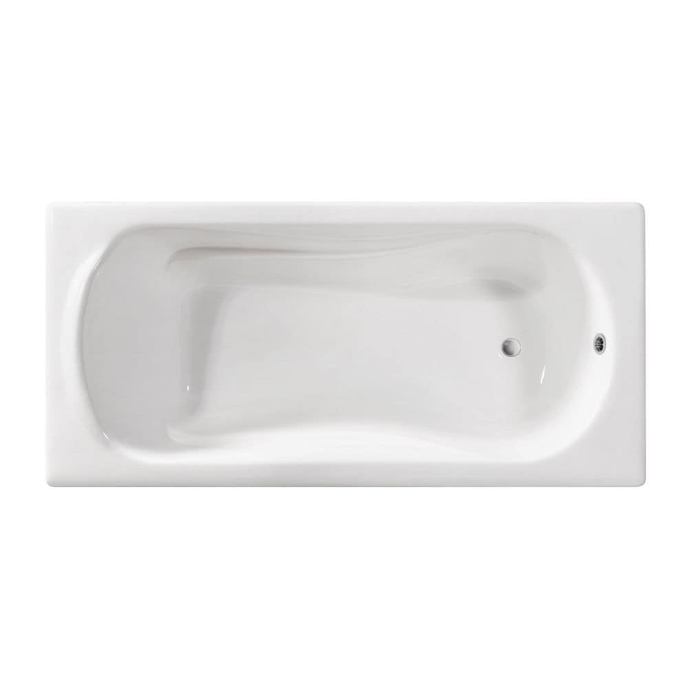 71 inch Streamline Cast Iron R5622CH Drop In Bathtub With External Drain