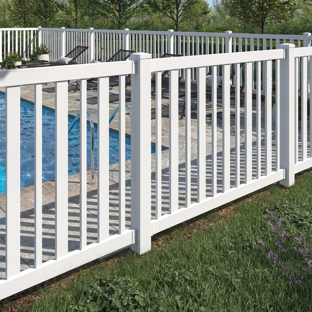 Sturbridge 4 ft. H x 6 ft. W No-Dig Vinyl Fence Panel Kit with Post